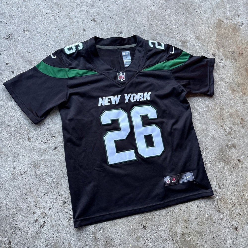 Nike New York Jets Le'Veon Bell 26 NFL Jersey Youth Large L 14/16 Black Green